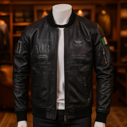 CHAQUETA BERLIN DE CUERO - ¡PRECIO ESPECIAL 50% OFF!