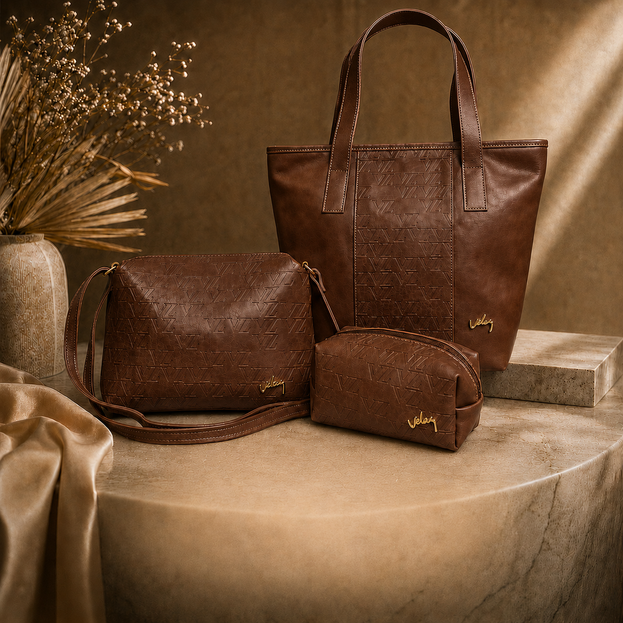Trio Velez Dama en Cuero | ¡PRECIO ESPECIAL 80% OFF!